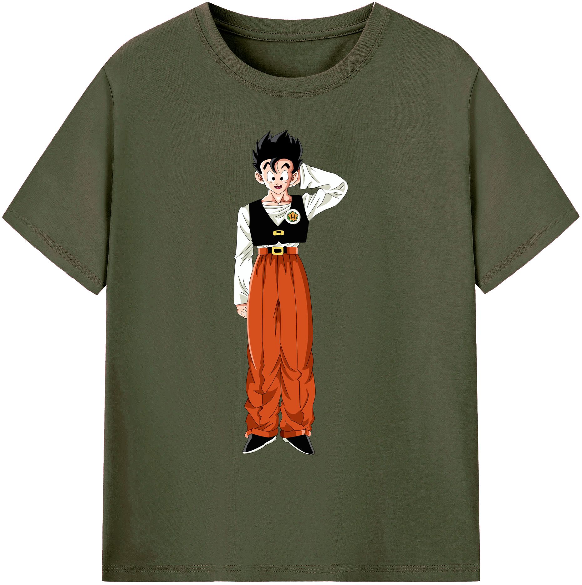 （画像用） ドラゴンボール 孫 悟飯（そんごはん）DRAGON BALL Son Gohan 綿100％ メンズ半袖Tシャツ｜肌触りやわらか＆通気性